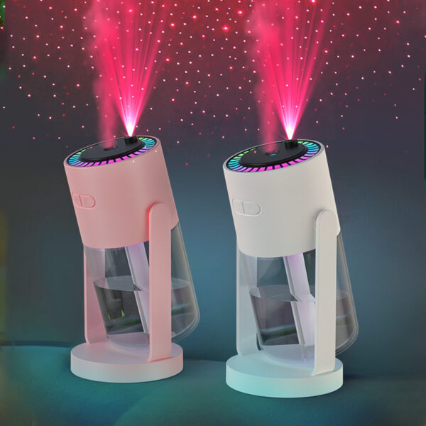 New Projection Starry Sky Top Ambient Light Humidifier Small Portable Anti-Dry Burn Car Home USB Spray Shaking Head - Image 6