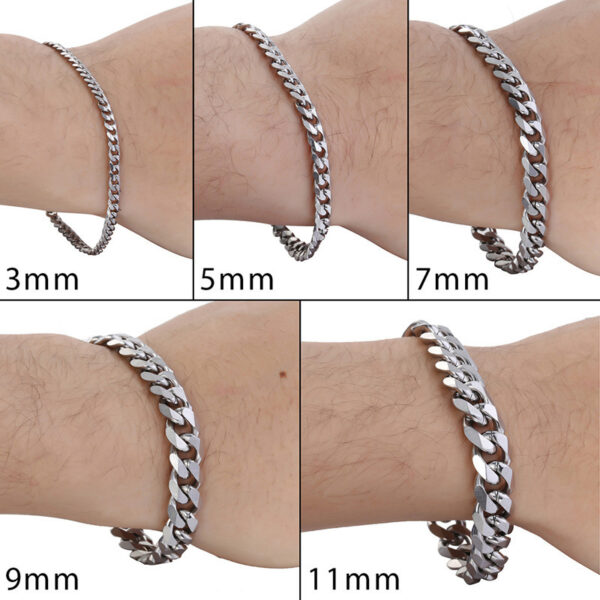 Stainless Steel Bracelet Hip Hop Men And Women Simple - Image 5